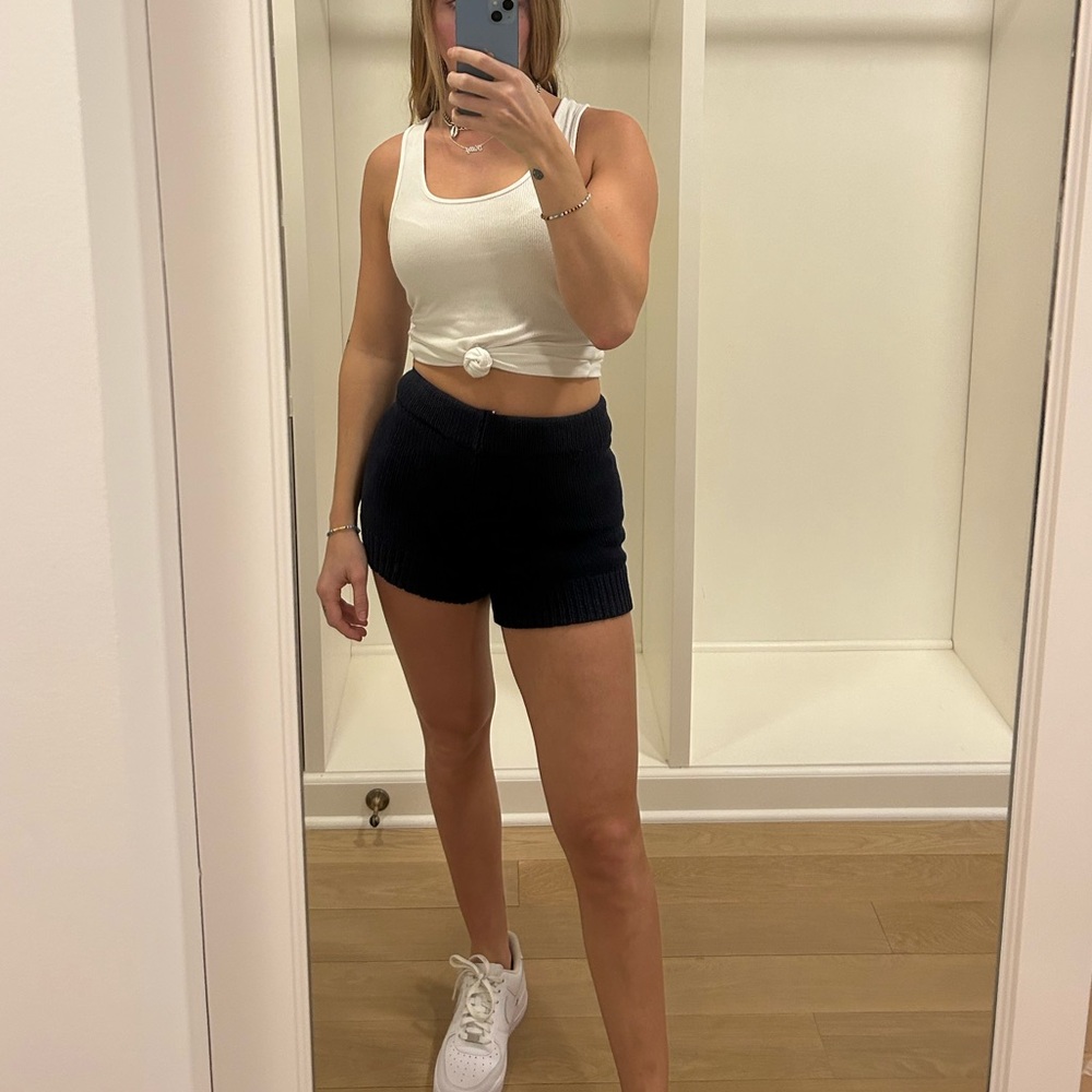 Tach clothing navy blue knit shorts